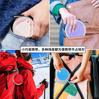 Collapsible Silicone Water Bottle with Carabiner for Outdoor Camping and Sports, Food-Grade Portable Travel Cup