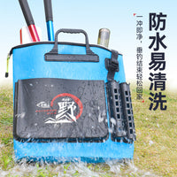 Multifunctional EVA Fishing Bag with Zippered Side Pocket, Waterproof Foldable Fish Bucket for Live Fish Storage