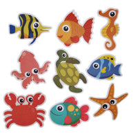 Anti-Slip Bathtub and Shower Stickers for Bathroom Safety - Cartoon Marine Life Design