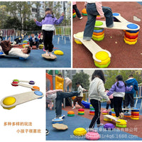 Kids Wooden Stepping Stones Balance Board Sensory Training Toy for Early Education