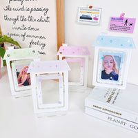 Cute Korean Style Rotating House Photo Card Holder Display Stand