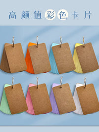 Mini Portable Ring Binder Notebook for Vocabulary Learning and Notes