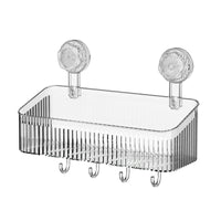 Wall-Mounted Rotating Suction Cup Storage Rack for Bathroom and Washroom, Punch-Free Facial Towel Organizer