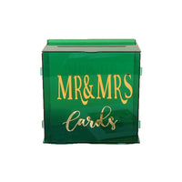 Green Acrylic Ballot Box with Lock for Elections, Weddings, Parties, Donations, Postcards, Blessings, High Transparency