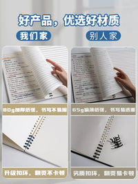Detachable Coil Notebook A4/A5 Ruled Paper Refillable Loose-Leaf Journal for Students