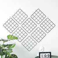 Square Grid Photo Wall Panel for Room Decor