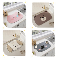 Diatomaceous Earth Bath Mat, Non-Slip Quick Dry Super Absorbent Animal Floor Mat for Bathroom and Toilet