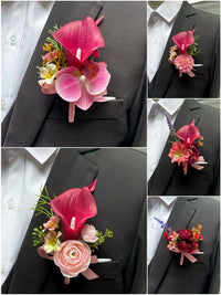Artificial Calla Lily Boutonniere & Wrist Corsage for Weddings & Events