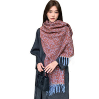 2025 Autumn/Winter Plaid Cashmere Blend Scarf Shawl for Women