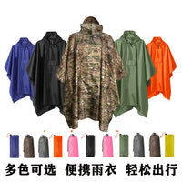 3-in-1 Multifunctional Rain Poncho Tarp Ground Sheet for Hiking and Cycling