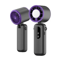 Portable Handheld Mini Fan with Cooling Ice Compress, Foldable and Neck-Wearable High-Speed Fan