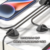 Self-Adhesive Cable Clips for Desk Organization, No-Drill Wire Management Holders