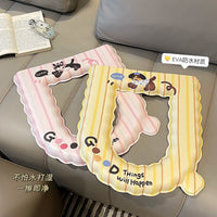 Cute Cartoon Toilet Seat Cover Washable Toilet Ring Cushion for Home Bathroom, All Seasons