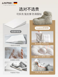 Pregnancy Wedge Pillow for Acid Reflux, Back Support, and Reading in Bed