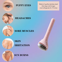 Dual-Ended Stainless Steel Eye Cream Applicator & Silicone Facial Massager Set