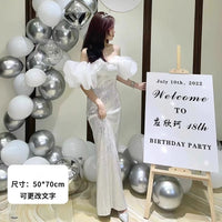Birthday Party Welcome Sign KT Board Stand for Photo Booth & Event Decor