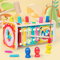 Baby Whack-A-Mole Fishing Game Multifunctional Educational Toy for Toddlers