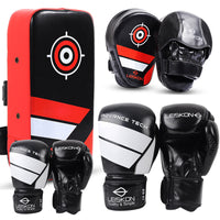 Kids & Adults Boxing Gloves and Focus Mitts Set for Muay Thai Kickboxing Training