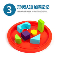 Wooden 100-Piece Colorful Building Blocks for Toddlers, Educational Shape Matching and Cognitive Toy