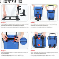 Portable Rolling Cooler Bag with Wheels, Large Capacity Insulated Picnic Bag for Outdoor Travel