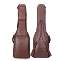 Electric Guitar Gig Bag, Thickened Vintage Brown Dual Shoulder Strap Backpack for 39/40-inch Guitars