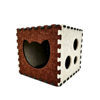 Felt Cat Cave Bed with Snap Buttons, Collapsible and Easy to Store, All Seasons
