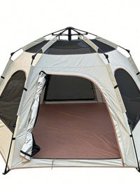 Automatic Pop-Up Camping Tent for 3-6 Person Family Outdoor Activities, Waterproof and Sun Protection