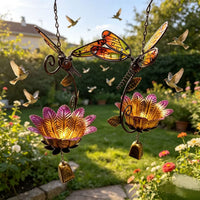 Outdoor Hanging Bird Feeder with Butterfly Design - Garden Decor Wind Chime