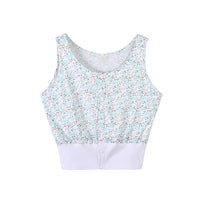Women's Cotton Built-in Bra Tank Top for Seniors, Loose Fit, Anti-Chafe, Summer Underwear
