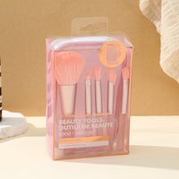 5-Piece Mini Soft Bristle Makeup Brush Set with Portable Pouch