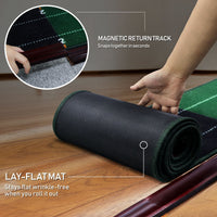 Golf Putting Green Mat Indoor Outdoor Practice Training Aid with Alignment Marks