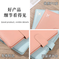 Multi-Card PU Passport Holder with Buckle Closure