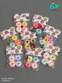 Miniature Donut Cake Dessert Bread Play Food Set for Kids