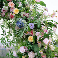 Monet Garden Style Arch Floral Arrangement with Stand for Outdoor Weddings & Photography