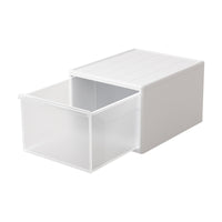 Slim Clear Plastic Storage Box with Drawer for Clothes and Underwear