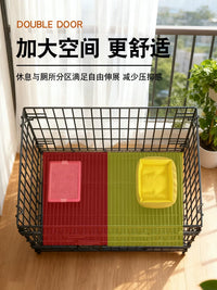 Pet Dog Crate with Toilet Tray for Small to Medium Dogs