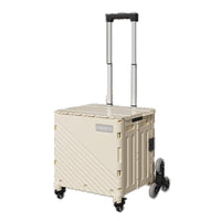 Foldable Portable Shopping Cart with Wheels, Collapsible Utility Cart for Groceries, Camping, and Hauling