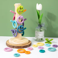 Musical Tree Wooden Stacking Blocks Early Education Toy for Toddlers