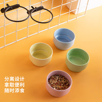 Ceramic Bird Feeder Bowl for Parrots, Anti-Bite, Spill-Proof, Hanging Design