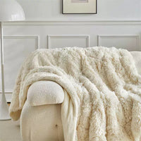 Double-Layer Mink Fleece Lambswool Blanket Coral Flannel Sofa Throw