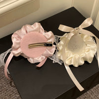Girls' Lace Bowknot Birthday Hat Hair Clip for Photoshoots and Gifts