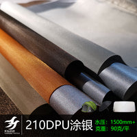 210D Oxford Cloth Silver Coated Waterproof Tent Tarp Fabric for Outdoor Shade