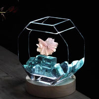 Creative Thickened Glass Desktop Fish Tank for Hydroponics and Landscaping