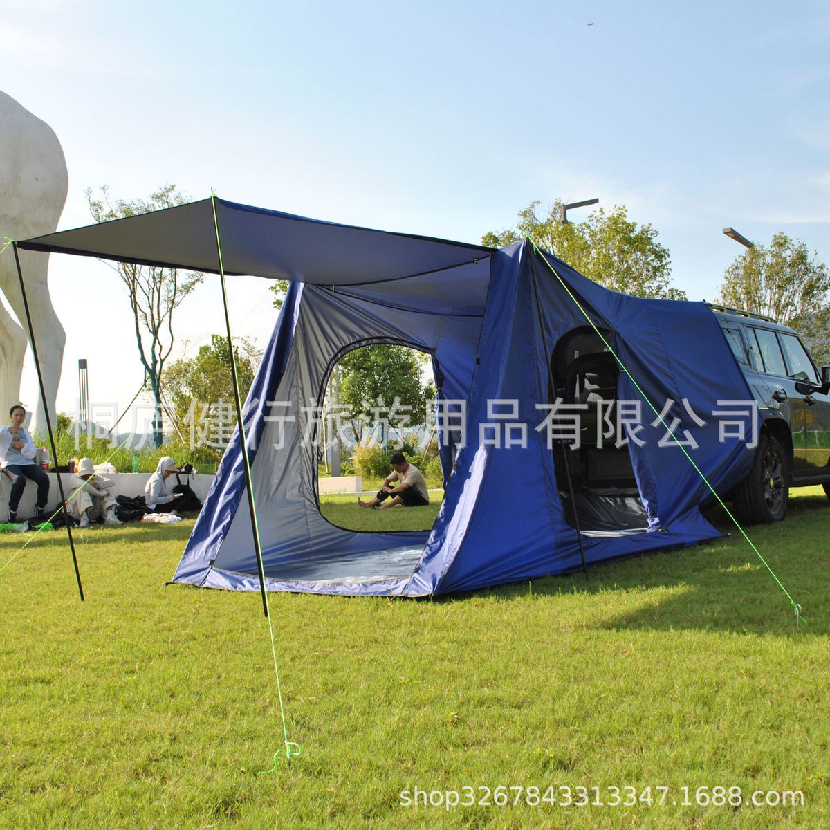 SUV Car Tail Tent for Camping and Road Trips, Universal Fit for Tesla and Off-Road Vehicles