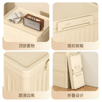 Foldable Cream-Style Storage Box for Car Trunk, Outdoor Camping, and Home Organization