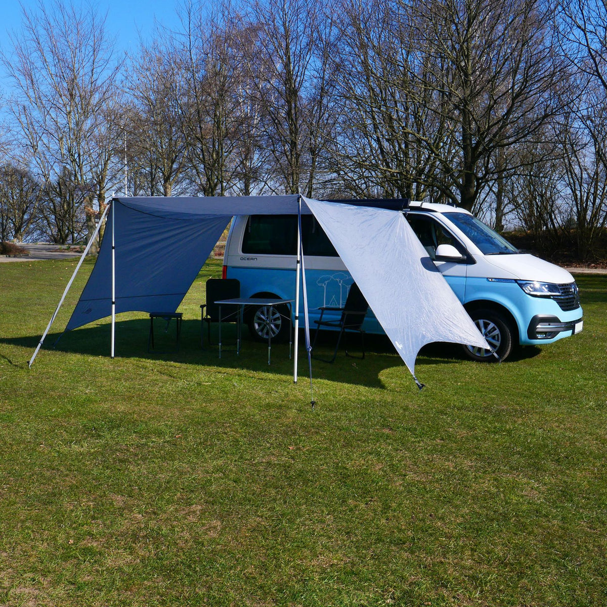 Car Side Awning for RVs and Camping, UV Protection, Trunk Extension Canopy