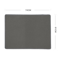 Waterproof Non-Slip EVA Cat Litter Mat with Detachable Washable Magic Tape Edges