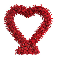 Heart-Shaped Wedding Arch Flower Stand for Outdoor Ceremonies and Decorations