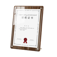 A4 Wooden Certificate Frame with Acrylic Panel for Awards and Diplomas