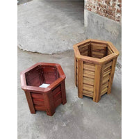 Outdoor Hexagonal Aluminum Alloy Planter Box Movable Flower Bed Creative Garden Patio Vegetable Planting Container